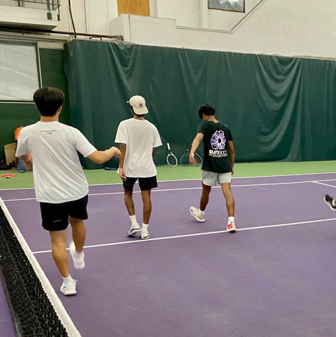Leading warmups while coaching at North Andover Country Club.